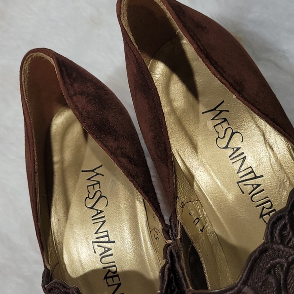 YVES SAINT LAURENT vintage mesh block shoe Size 35 - Picture 10 of 16